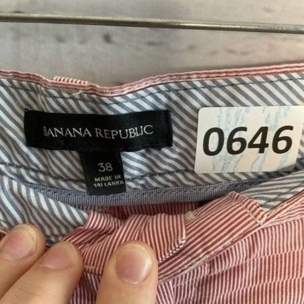 Banana‎ Republic Striped Emerson Flat Front Chino Shorts Men 38 Sri Lanka